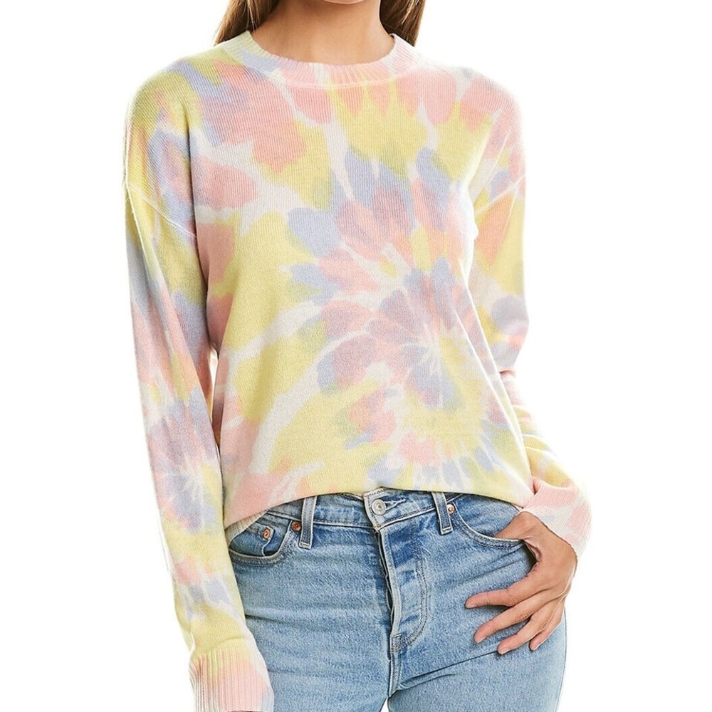 27 MILES MALIBU tie dye Gaia cashmere sweater sz S